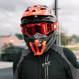 LS2 MX703 X-Force Carbon Barrier H-V Yellow Red