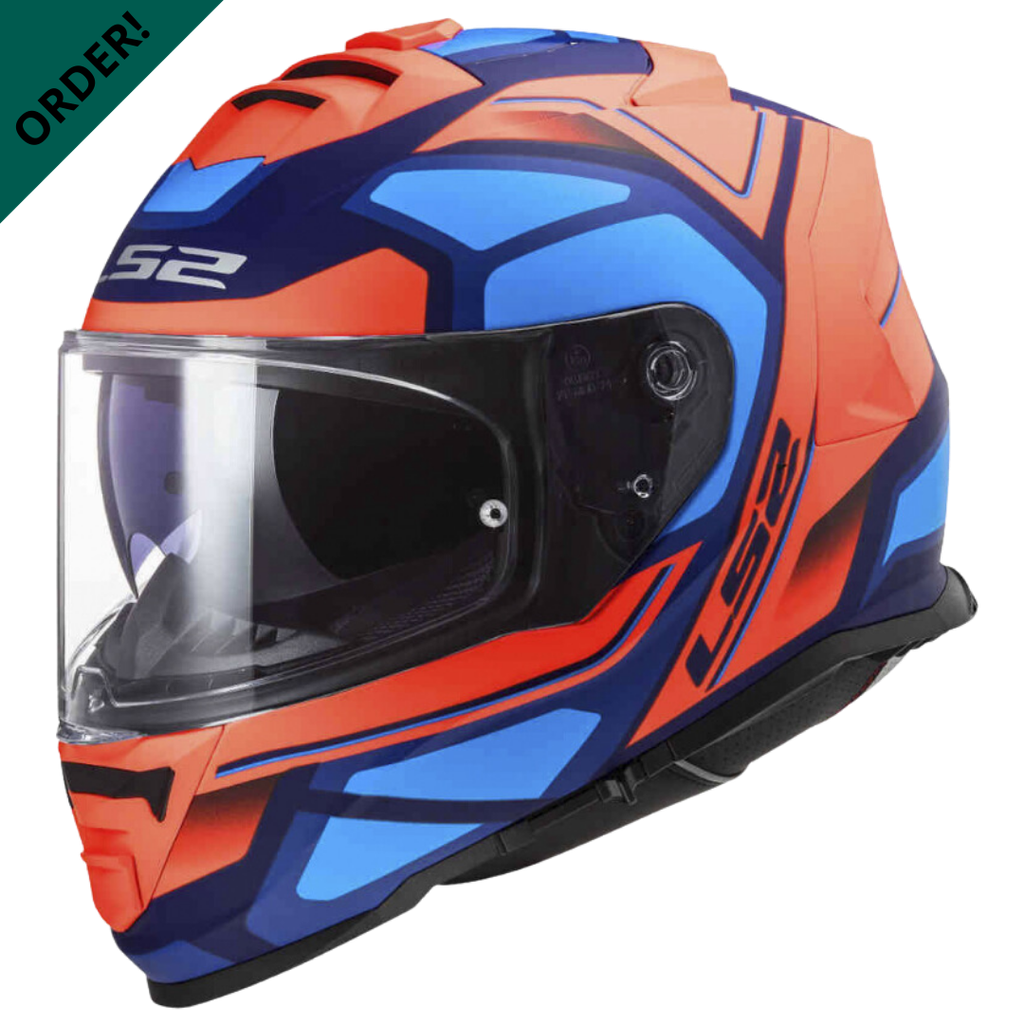 LS2 FF800 Faster Matt Fluo Orange Blue