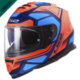 LS2 FF800 Faster Matt Fluo Orange Blue