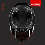 LS2 FF805 Thunder Carbon Racing1 Gl.red White