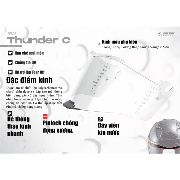 LS2 FF805 Thunder Carbon Sputnik Gloss Metal Red