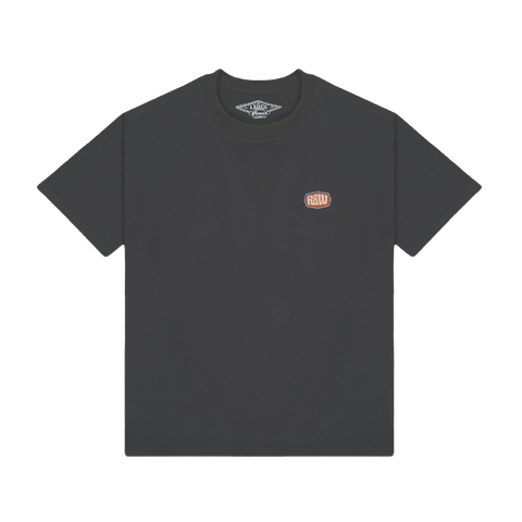 Áo thun raw basic thêu xám