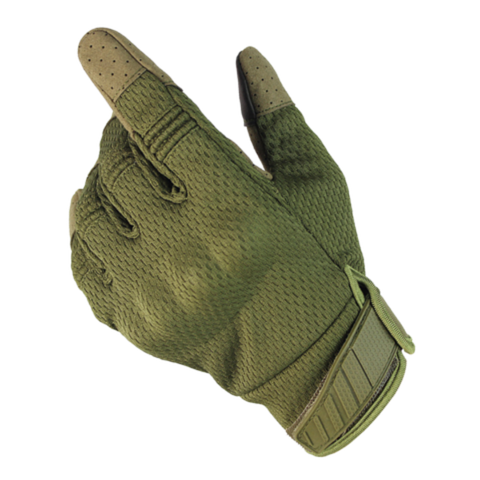 Găng tay raw lỗ dài xanh