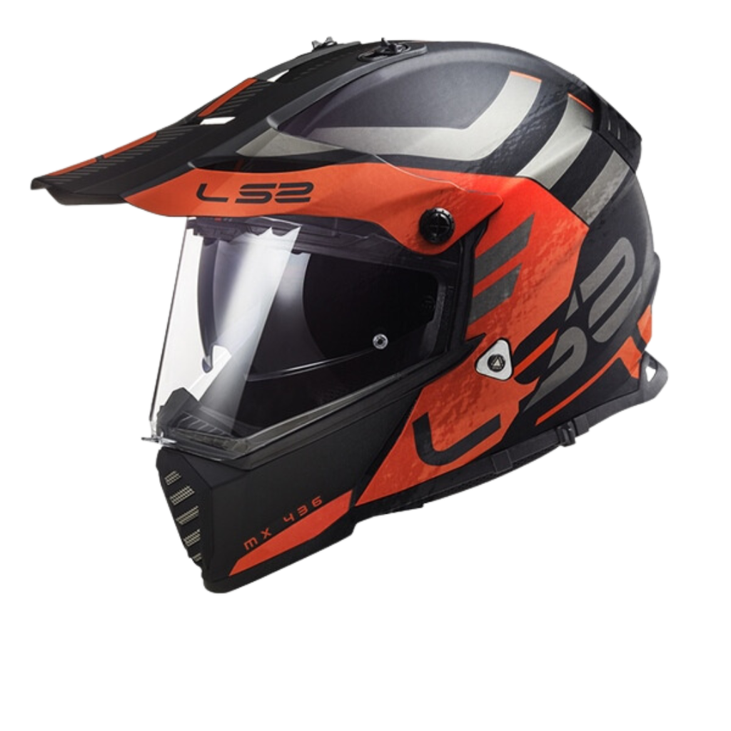 LS2 MX436 EVO Adventurer Black Orange