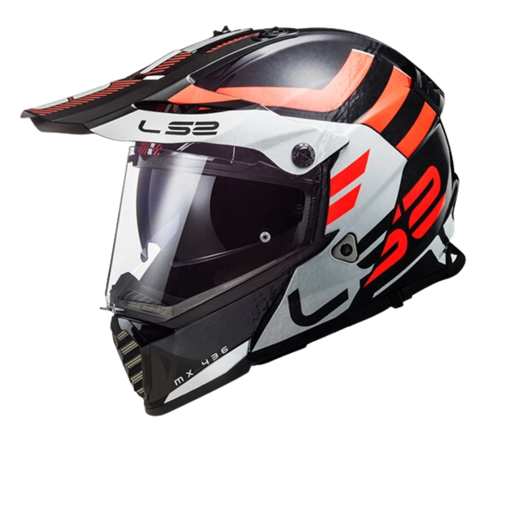 LS2 MX436 EVO Adventurer Black White