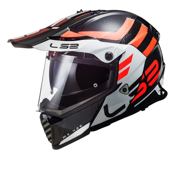 LS2 MX436 EVO Adventurer Black White
