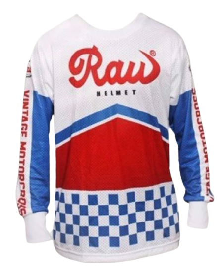 Áo raw motocross trắng