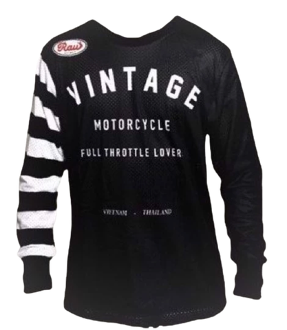 Áo raw motocross đen