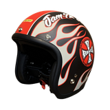 72jam matt black/ red flames K109
