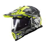 LS2 MX436 EVO Crusher Black H-V Yellow