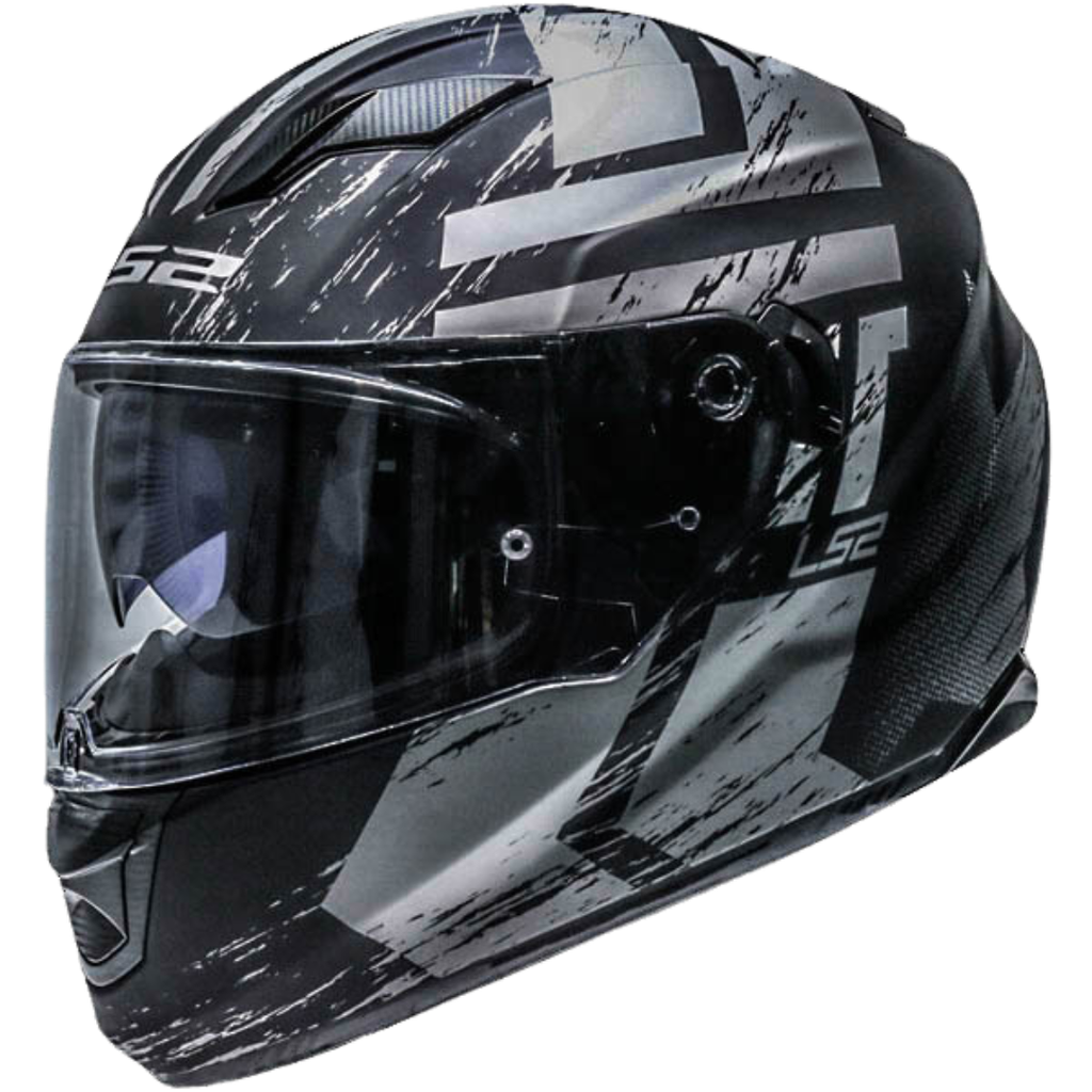 LS2 FF320 Hype Hunter Matt Black Titanium