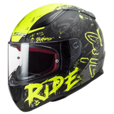 LS2 FF353 Rapid Naughty Matt Black H-V Yellow