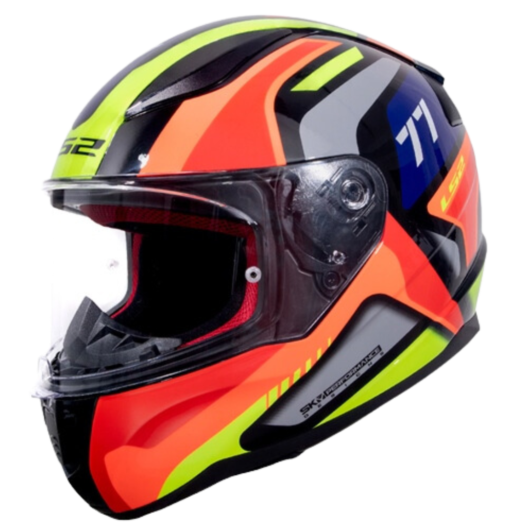 LS2 FF353 Rapid Hyper Speed Black H-V Orange
