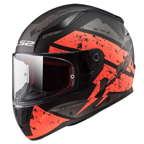 LS2 FF353 Rapid Deadbolt Matt Black Orange