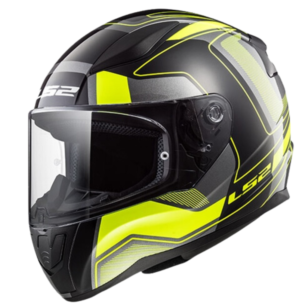 LS2 FF353 Rapid Carrera Matt Black H-V Yellow