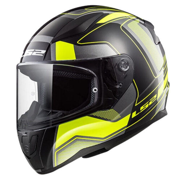 LS2 FF353 Rapid Carrera Matt Black H-V Yellow