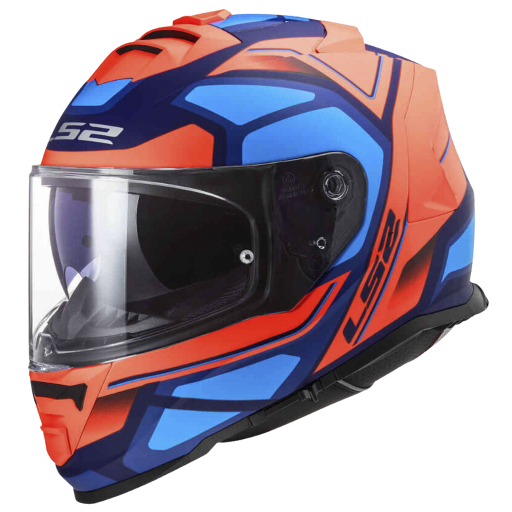 LS2 FF800 Storm I Faster Matt Fluo Orange Blue