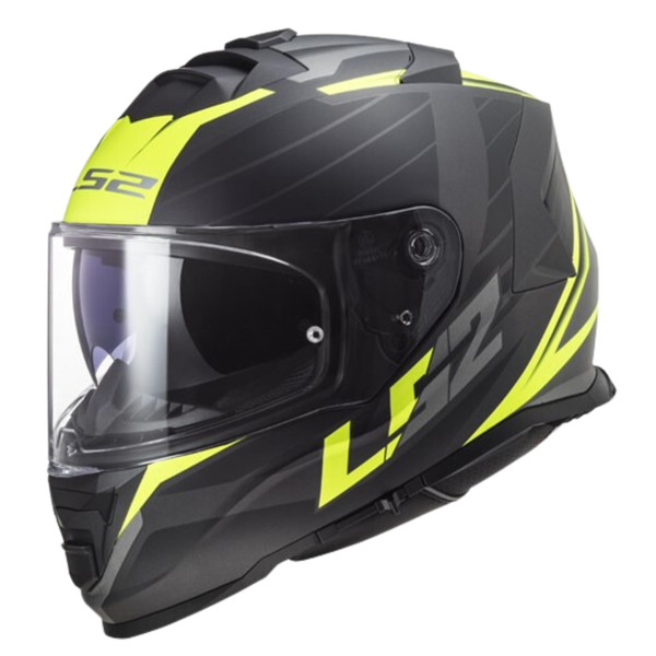 LS2 FF800 Nerve Gloss Black H-V Yellow