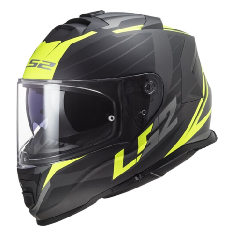 LS2 FF800 Nerve Gloss Black H-V Yellow