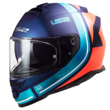 LS2 FF800 Slant Gloss Blue Fl.orange