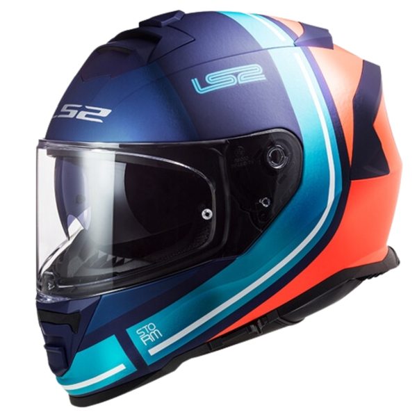 LS2 FF800 Slant Gloss Blue Fl.orange