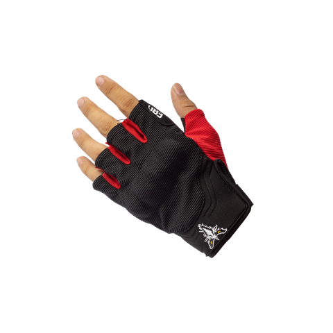 Găng tay ego cụt đen đỏ