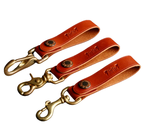 Móc khóa raw vintage nâu