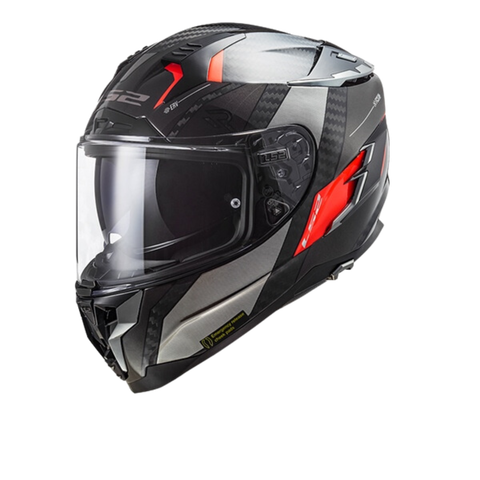 LS2 FF327 Challenger Carbon Alloy Chrome Orange