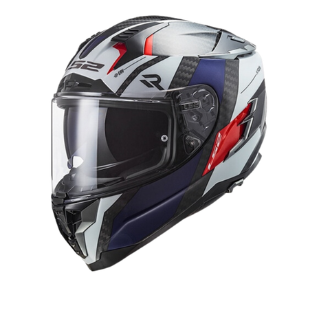 LS2 FF327 Challenger Carbon Alloy White Blue Red