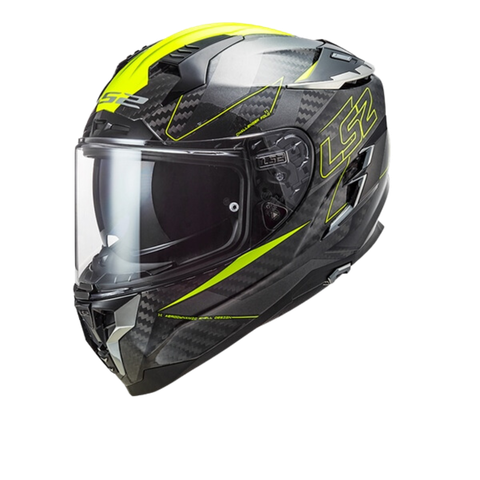 LS2 FF327 Challenger Carbon Fold Gloss H-V Yellow