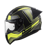 LS2 FF353 Rapid EVO Carrera Matt Black H-V Yellow