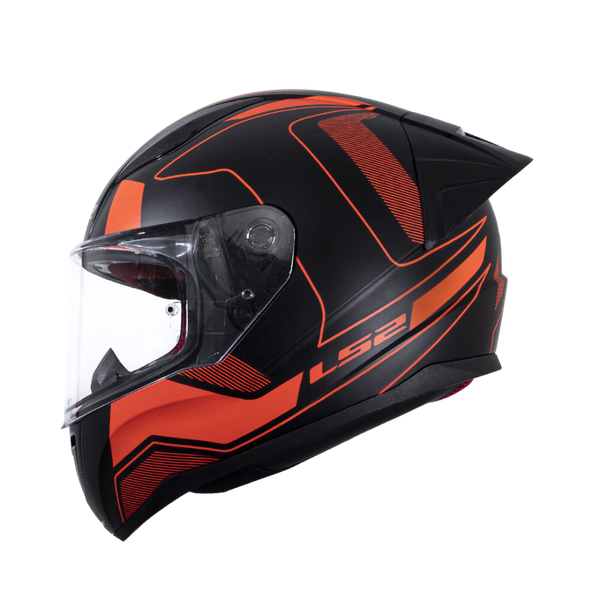 LS2 FF353 Rapid EVO Carrera Matt Black Red