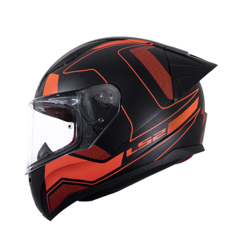 LS2 FF353 Rapid EVO Carrera Matt Black Red