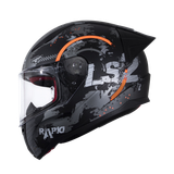 LS2 FF353 Rapid EVO Circle Matt Titanium Organce
