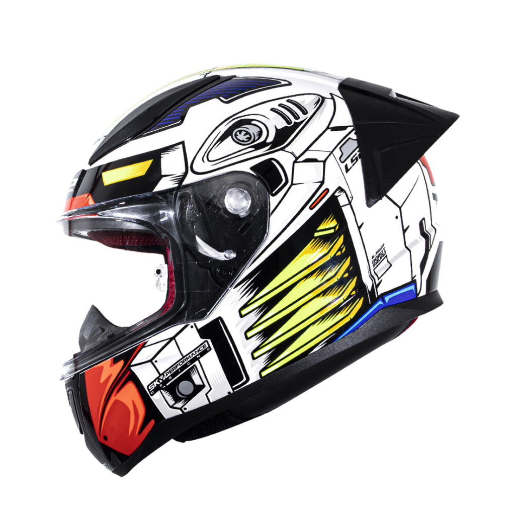 LS2 FF353 Rapid EVO Robot White Blue