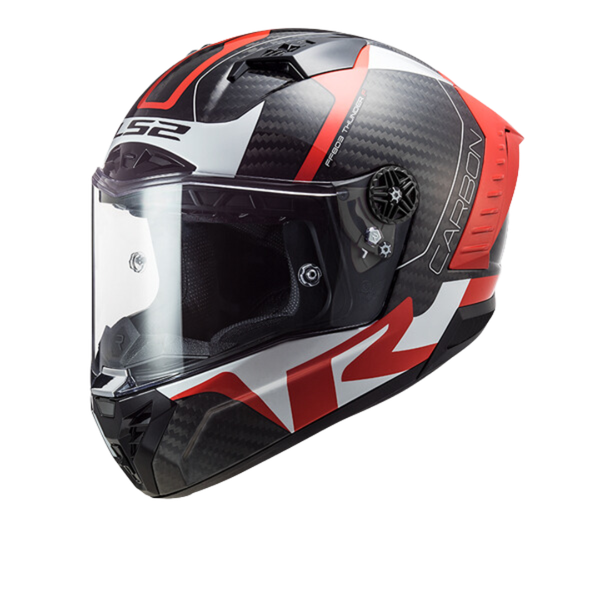 LS2 FF805 Thunder Carbon Racing1 Gl.red White
