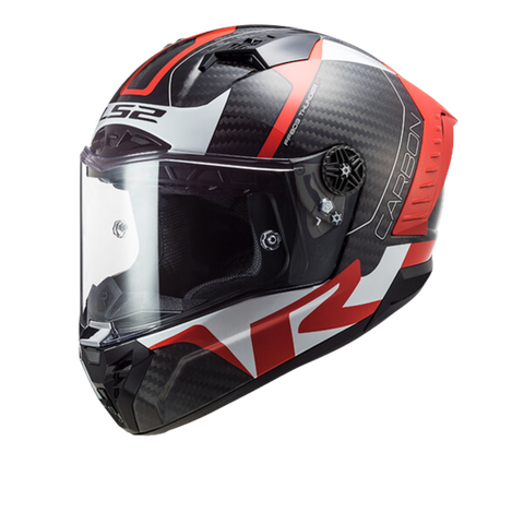 LS2 FF805 Thunder Carbon Racing1 Gl.red White