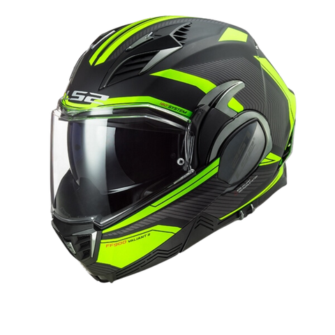 LS2 FF900 Valiant II Revo Black H-V Yellow