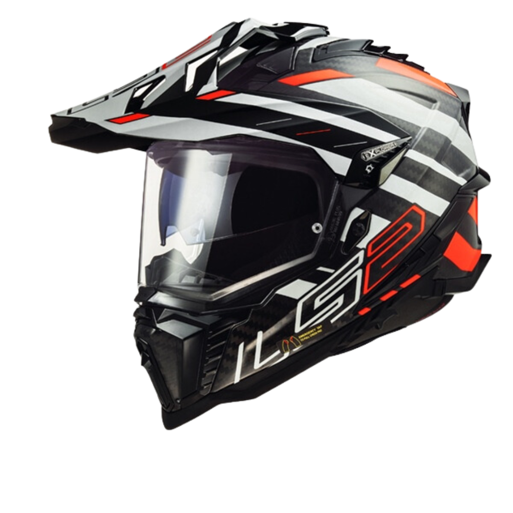 LS2 MX701 Explorer Carbon - Edge Fluo Orange