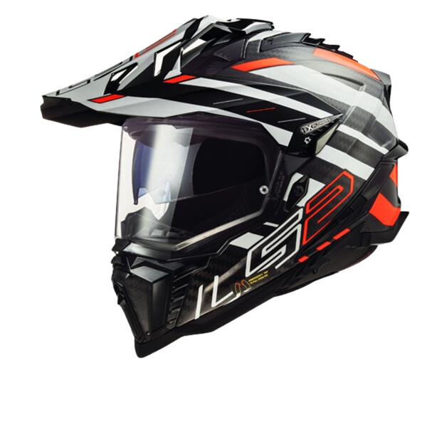 LS2 MX701 Explorer Carbon - Edge Fluo Orange