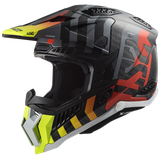 LS2 MX703 X-Force Carbon Barrier H-V Yellow Red