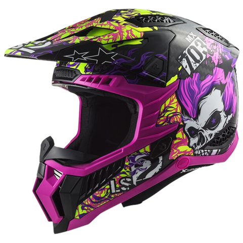 LS2 MX703 X-Force Carbon Fireskull Violet