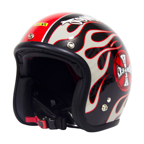 72jam gloss black/ red flames K109