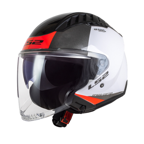 LS2 OF600 Copter Urbane Gloss White Red
