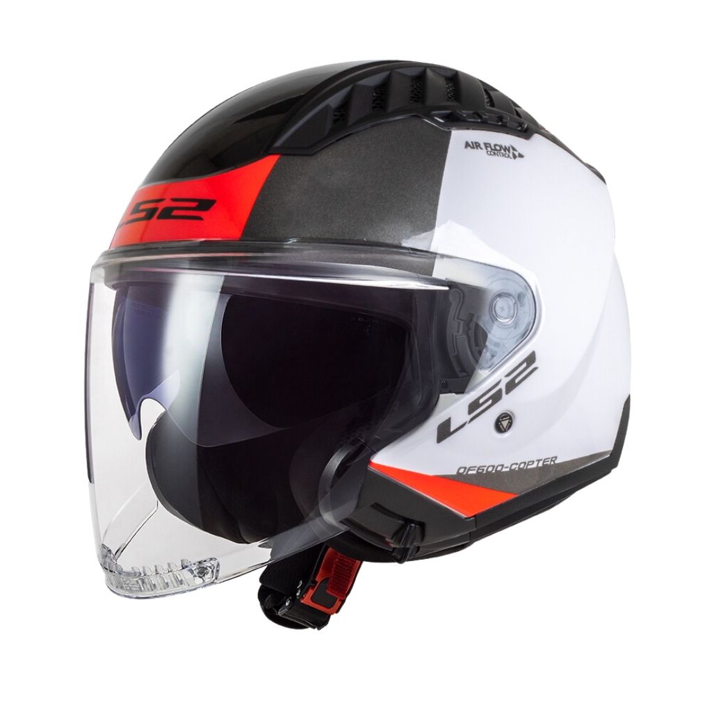 LS2 OF600 Copter II Urbane Gloss White Red