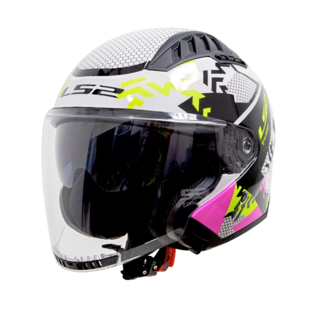 LS2 OF600 Copter Triplex Black Pink Yellow