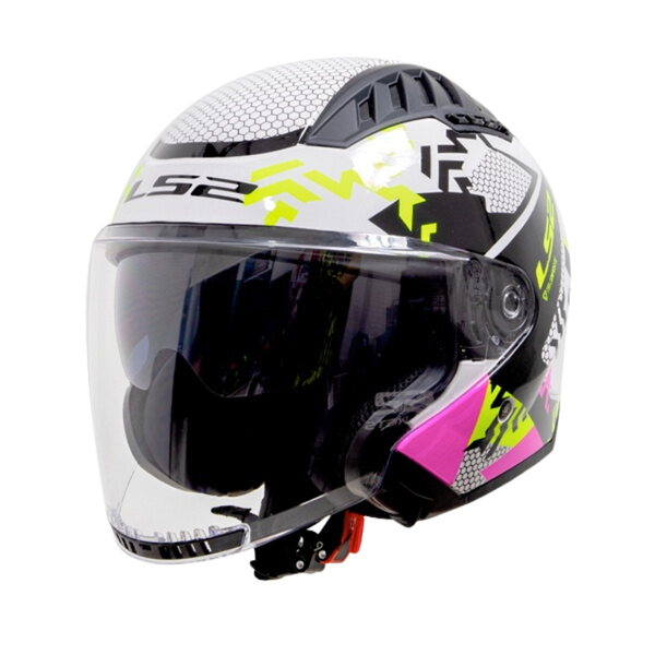 LS2 OF600 Copter Triplex Black Pink Yellow