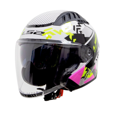 LS2 OF600 Copter Triplex Black Pink Yellow