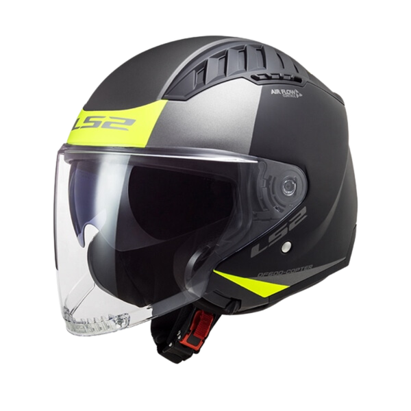 LS2 OF600 Copter II Urbane Gloss Black H-V Yellow
