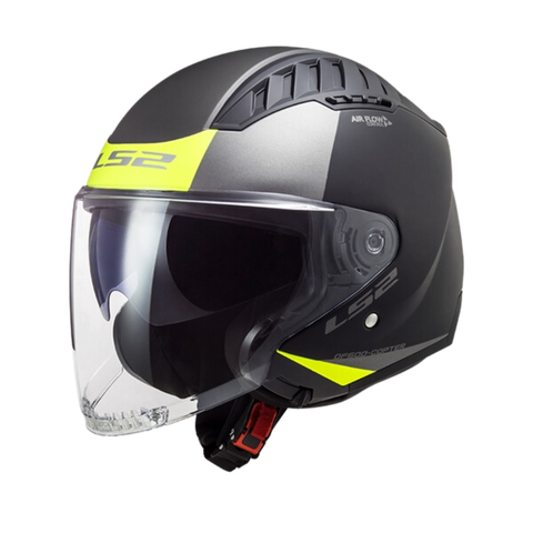 LS2 OF600 Copter II Urbane Gloss Black H-V Yellow